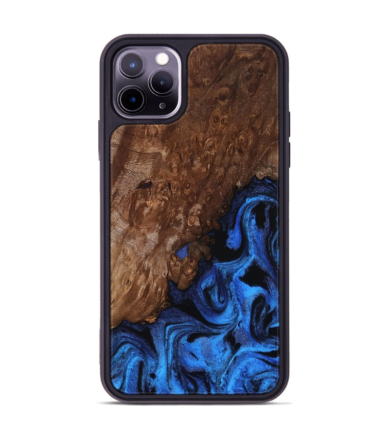 iPhone 11 Pro Max Wood Phone Case - Loyd (Blue, 812016)