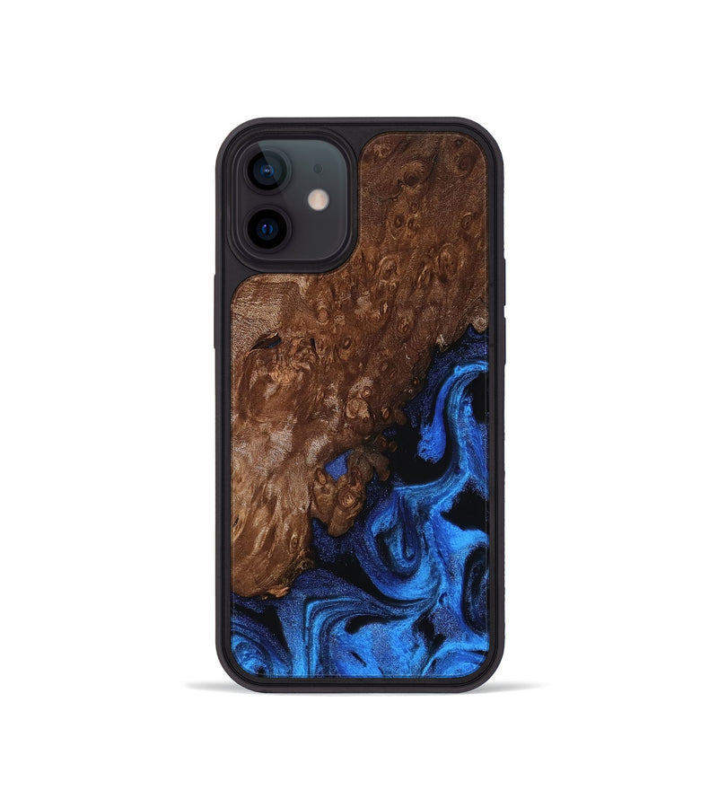iPhone 12 mini Wood Phone Case - Loyd (Blue, 812016)