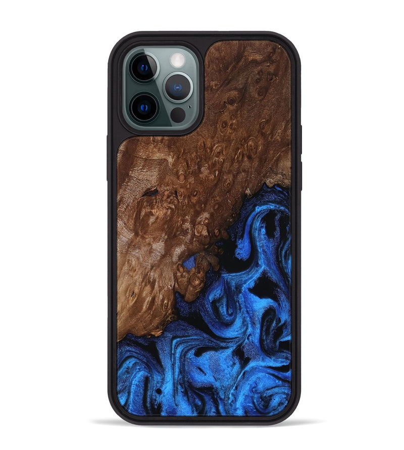 iPhone 12 Pro Max Wood Phone Case - Loyd (Blue, 812016)