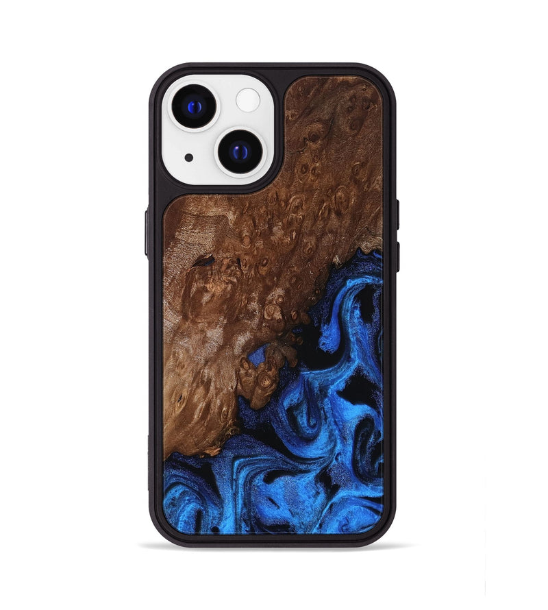iPhone 13 Wood Phone Case - Loyd (Blue, 812016)