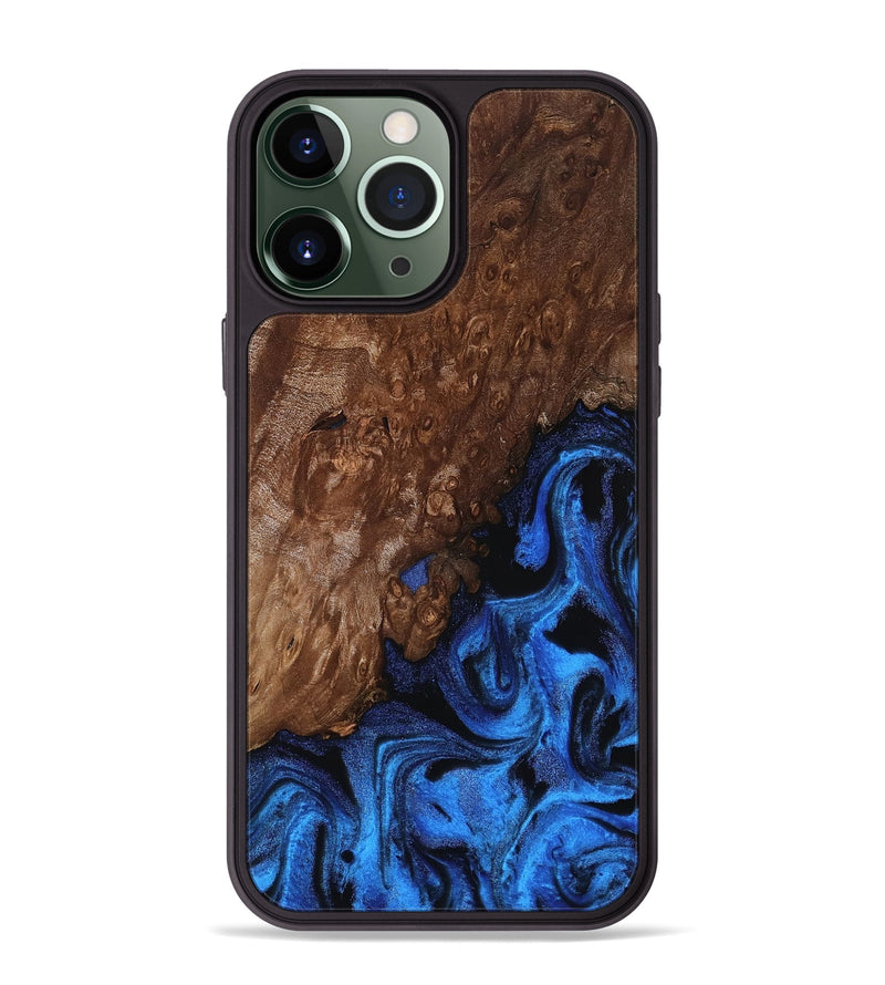 iPhone 13 Pro Max Wood Phone Case - Loyd (Blue, 812016)