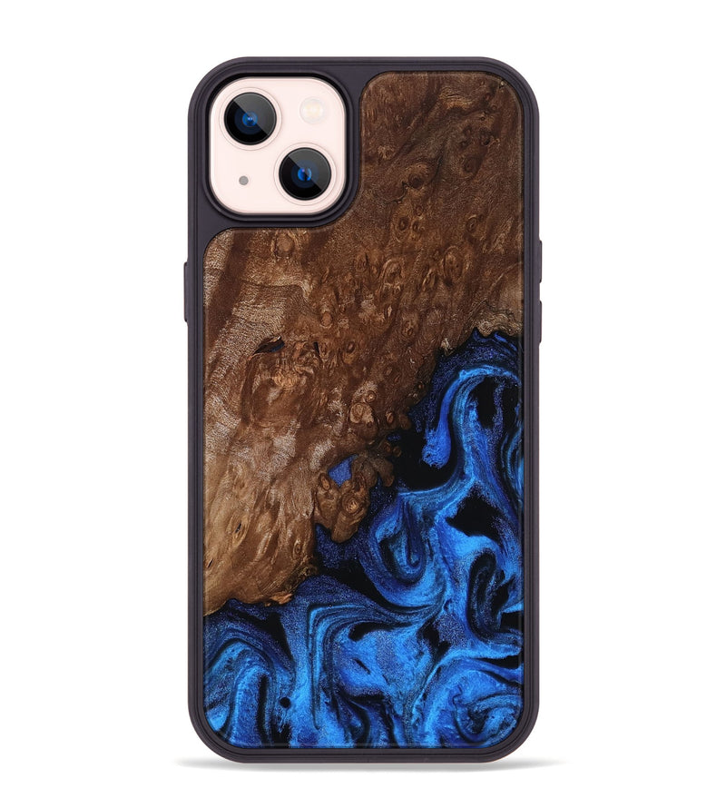 iPhone 14 Plus Wood Phone Case - Loyd (Blue, 812016)
