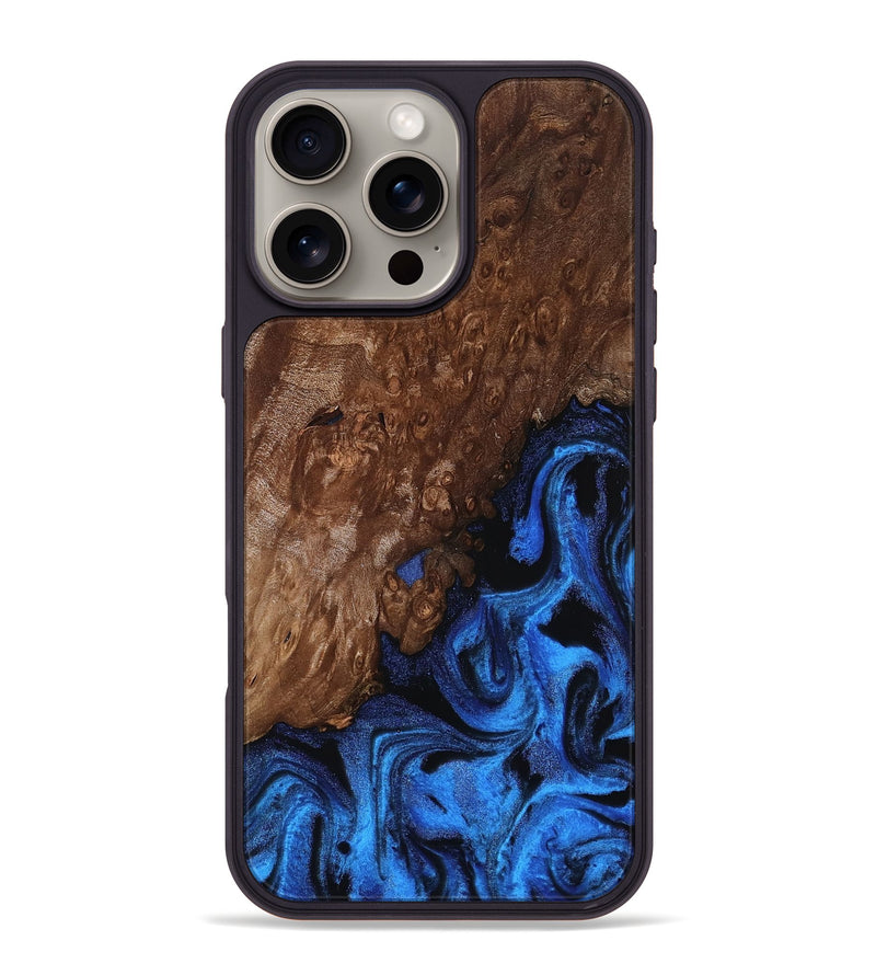 iPhone 16 Pro Max Wood Phone Case - Loyd (Blue, 812016)