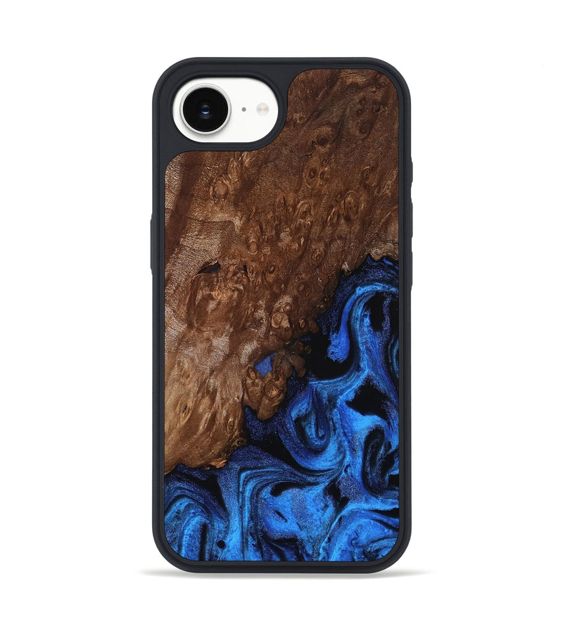 iPhone 16e Wood Phone Case - Loyd (Blue, 812016)