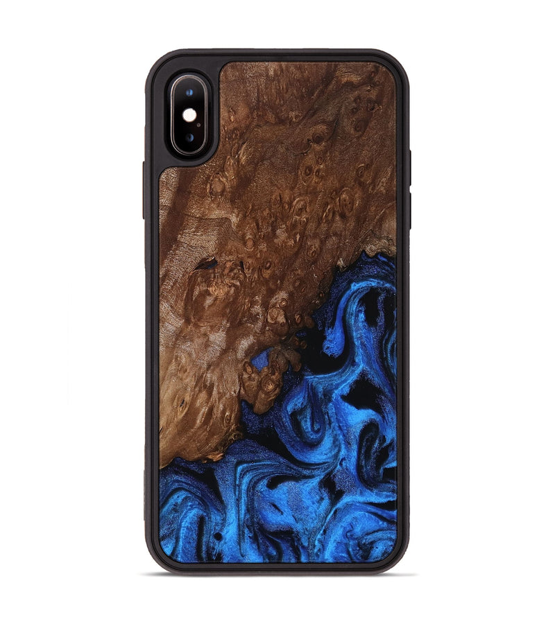 iPhone Xs Max Wood Phone Case - Loyd (Blue, 812016)