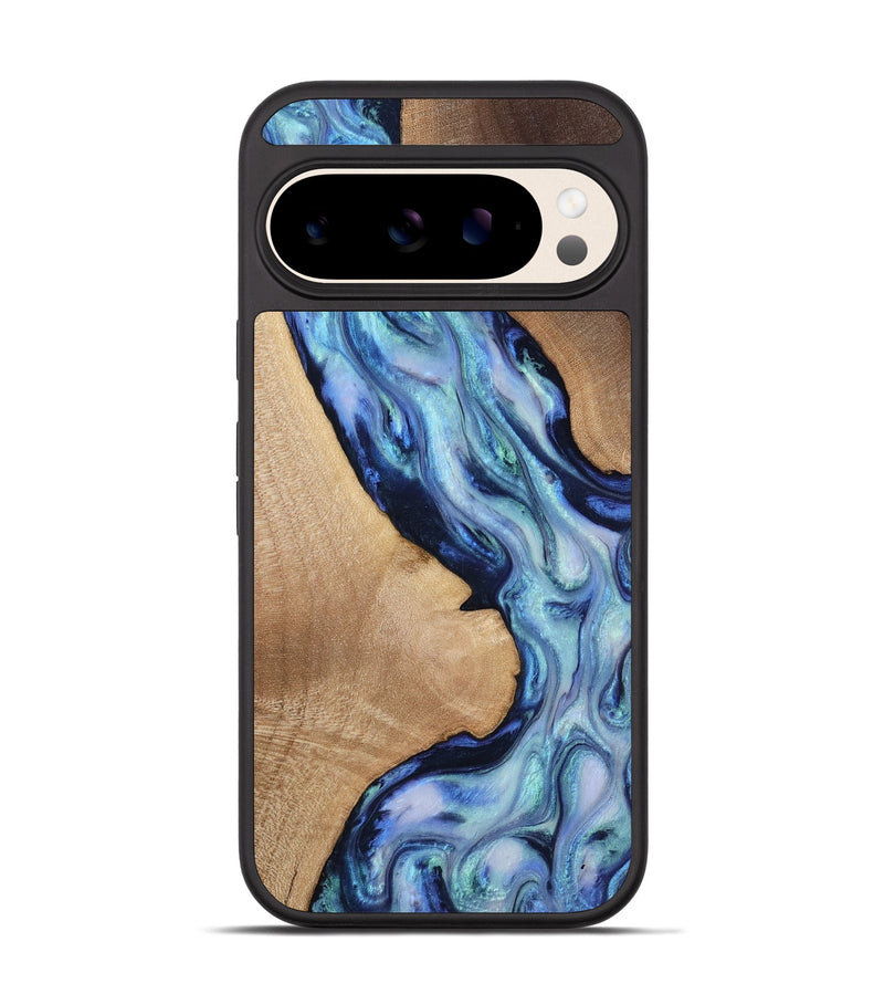 Pixel 10 Wood Phone Case - Lillian (Blue, 812017)