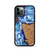 iPhone 12 Pro Wood Phone Case - Shayla (Blue, 812018)