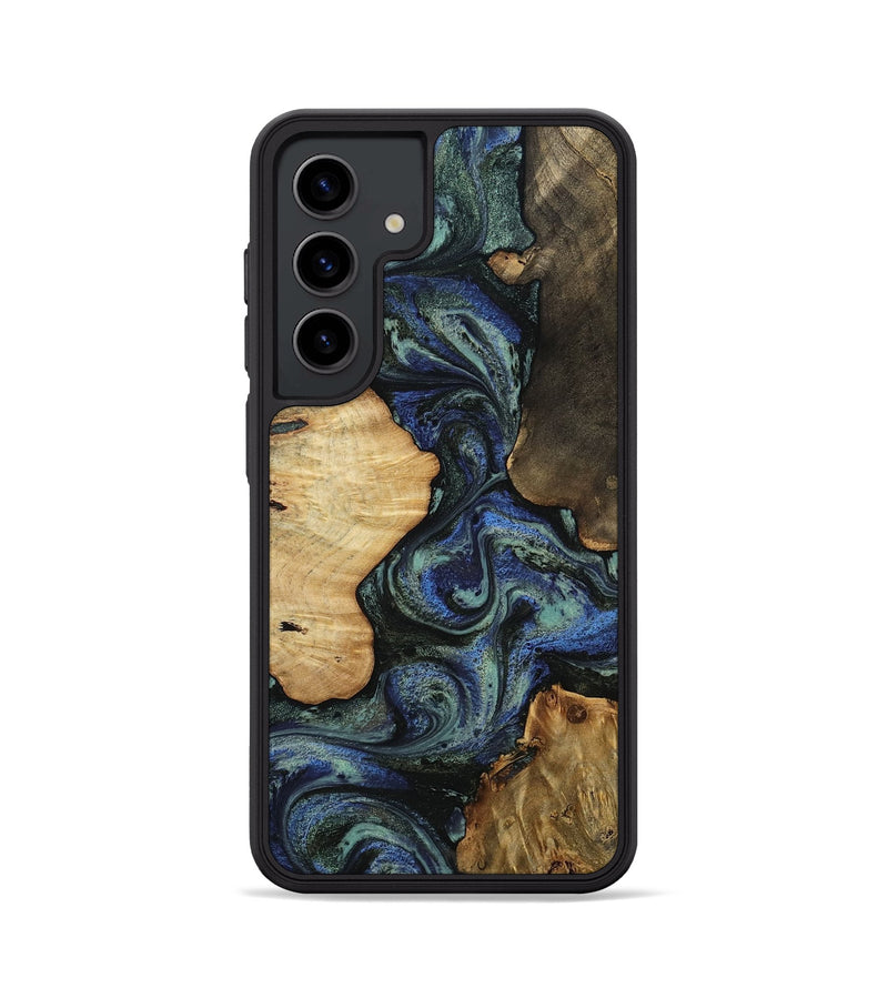 Galaxy S24 Wood Phone Case - Devyn (Blue, 812020)