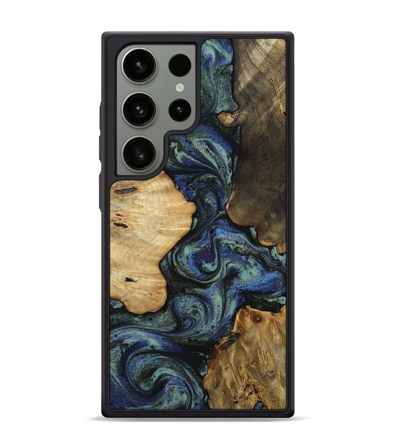 Galaxy S24 Ultra Wood Phone Case - Devyn (Blue, 812020)