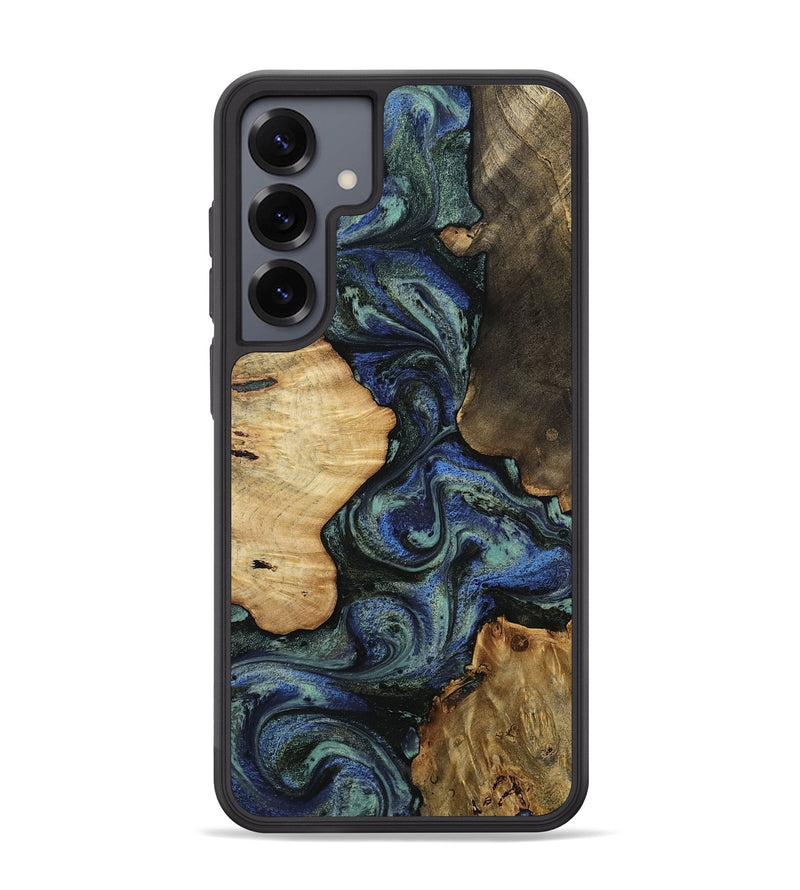 Galaxy S25 Plus Wood Phone Case - Devyn (Blue, 812020)