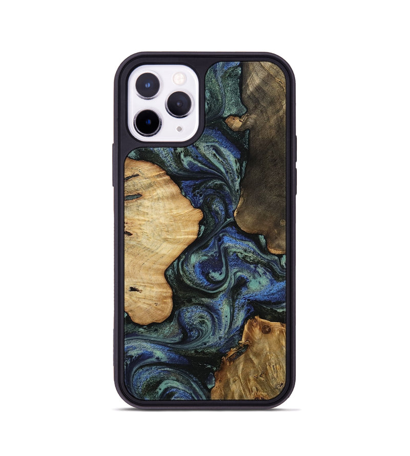 iPhone 11 Pro Wood Phone Case - Devyn (Blue, 812020)