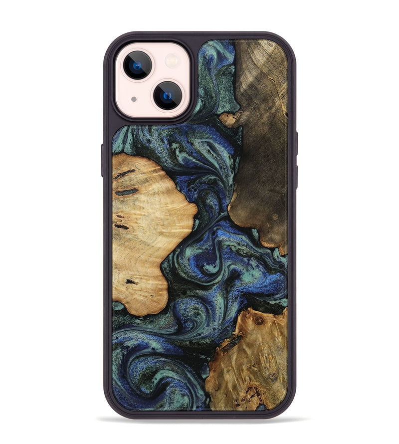 iPhone 14 Plus Wood Phone Case - Devyn (Blue, 812020)