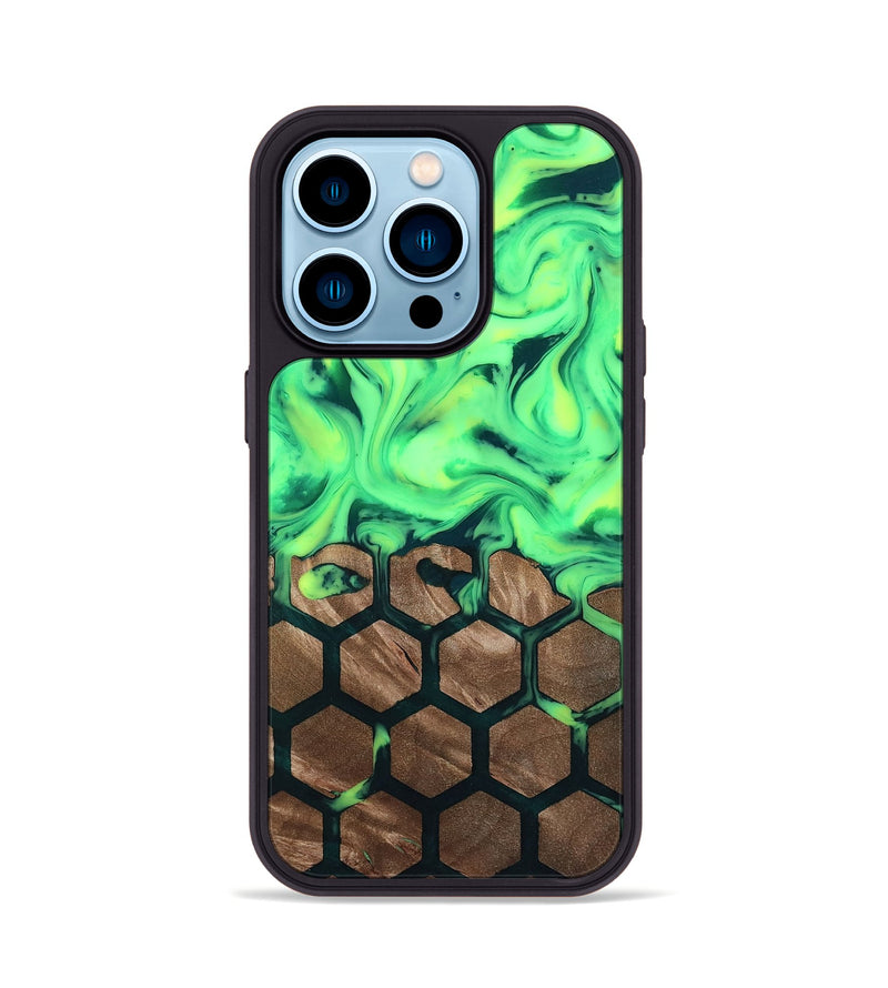 iPhone 14 Pro Wood Phone Case - Eunice (Pattern, 812025)