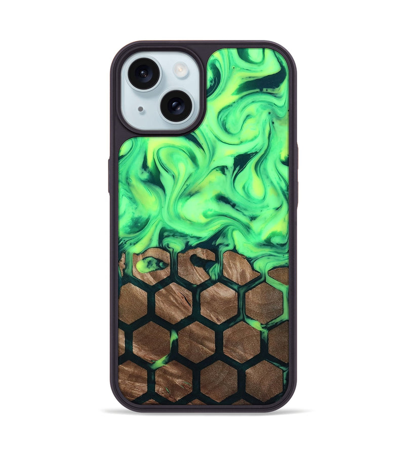 iPhone 15 Wood Phone Case - Eunice (Pattern, 812025)