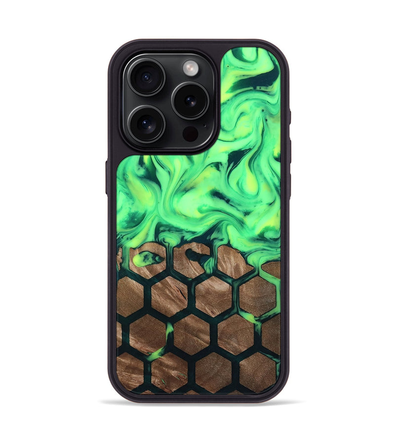 iPhone 15 Pro Wood Phone Case - Eunice (Pattern, 812025)