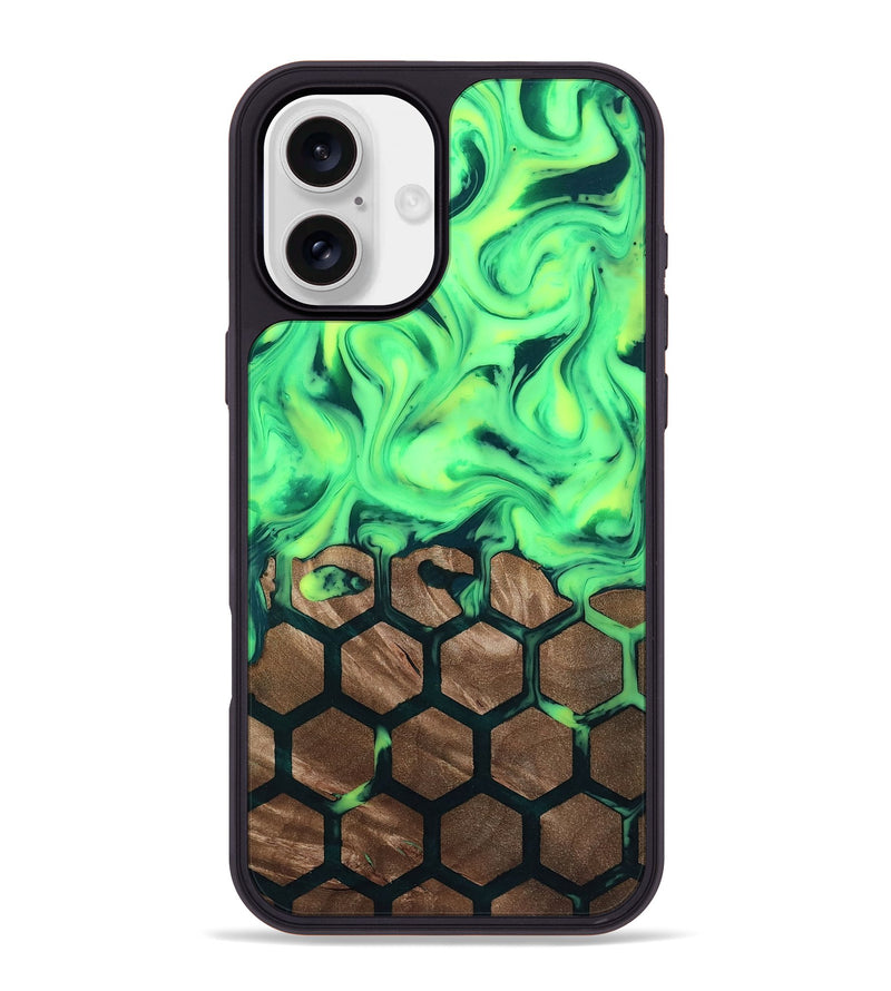 iPhone 16 Plus Wood Phone Case - Eunice (Pattern, 812025)