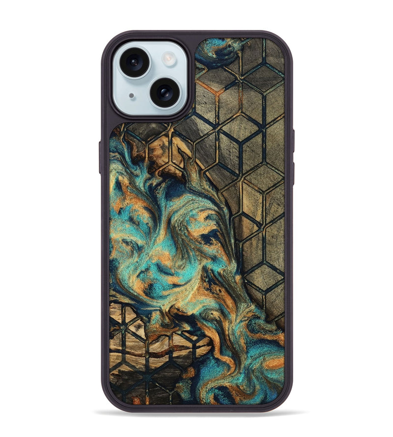 iPhone 15 Plus Wood Phone Case - Denisse (Pattern, 812028)