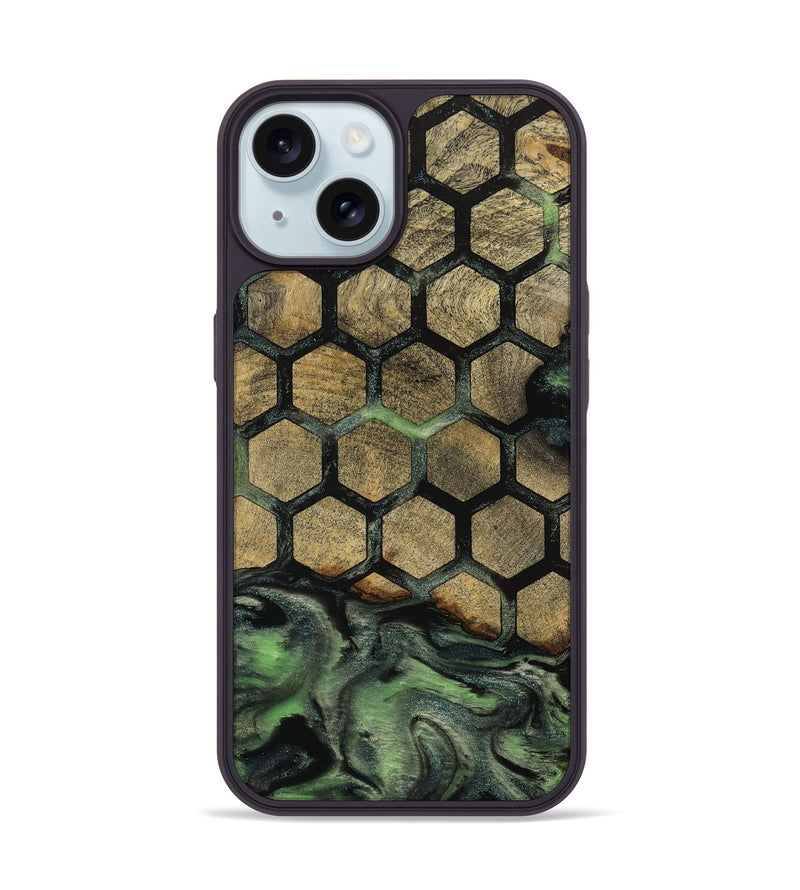 iPhone 15 Wood Phone Case - Amiri (Pattern, 812030)