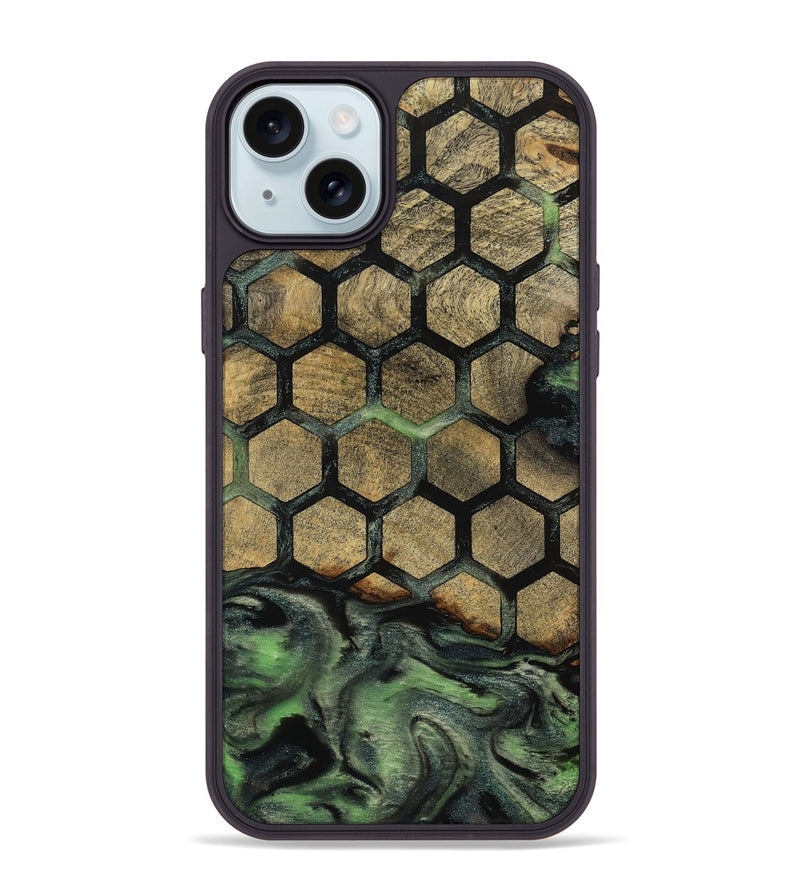 iPhone 15 Plus Wood Phone Case - Amiri (Pattern, 812030)