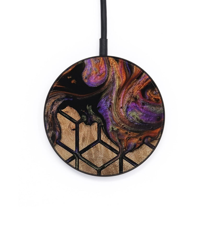 Circle Wood Wireless Charger - Susan (Pattern, 812031)