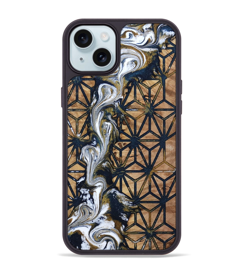 iPhone 15 Plus Wood Phone Case - Aleta (Pattern, 812032)
