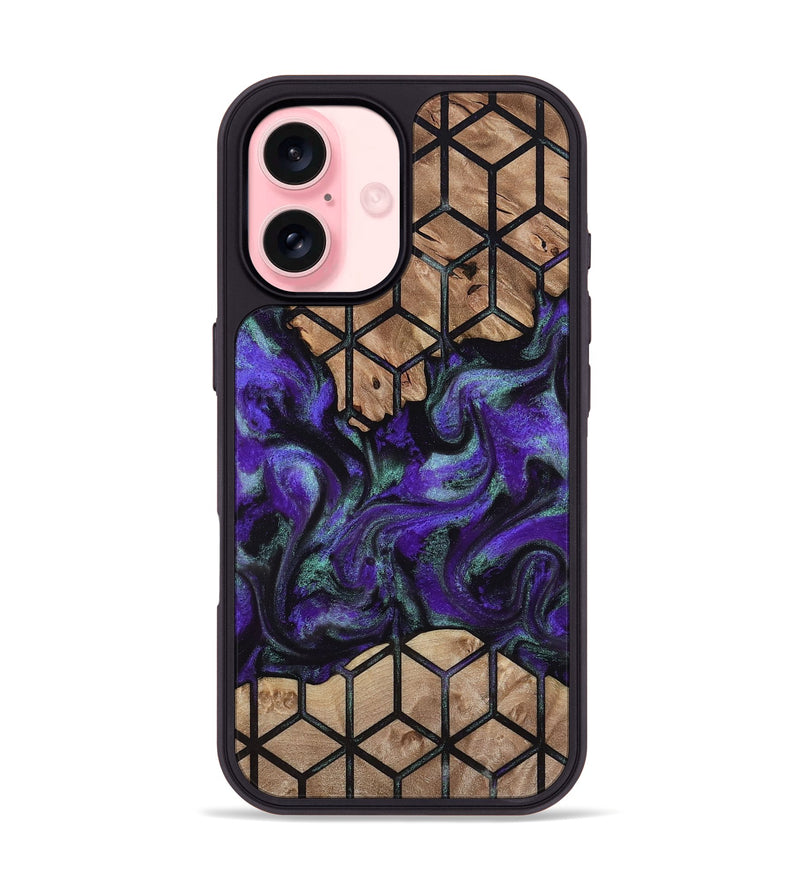 iPhone 16 Wood Phone Case - Solomon (Pattern, 812041)