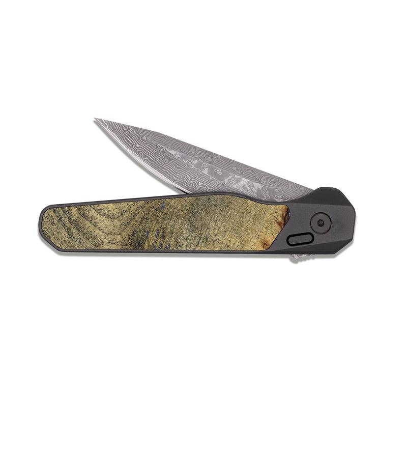EDC Dark Damascus Wood Pocket Knife - Zackery (Coastal, 812042)