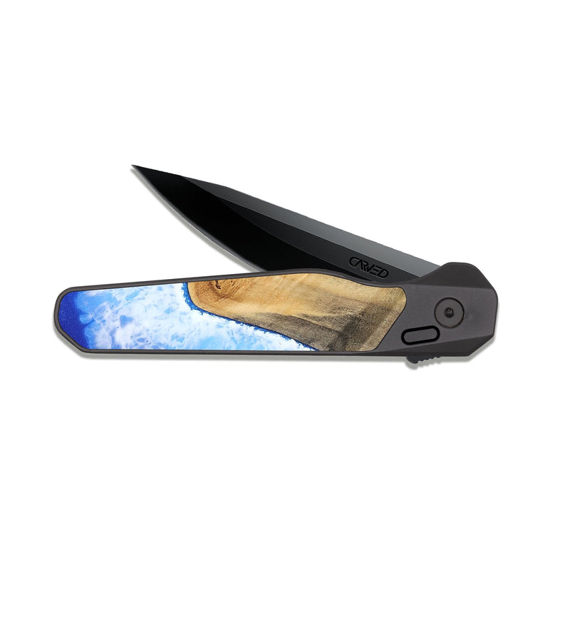 EDC Dark Slate Wood Pocket Knife - Johnnie (Coastal, 812046)