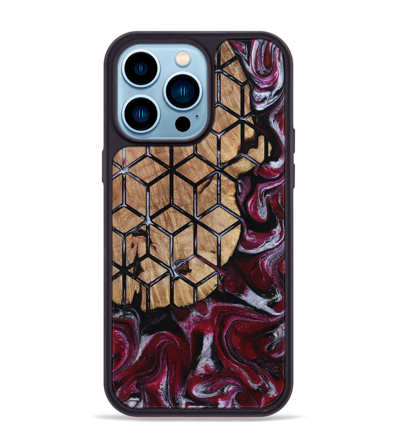 iPhone 14 Pro Max Wood Phone Case - Kareem (Pattern, 812055)