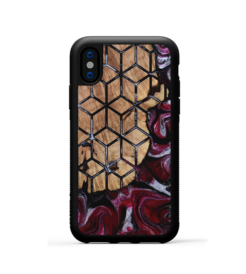 iPhone Xs Wood Phone Case - Kareem (Pattern, 812055)