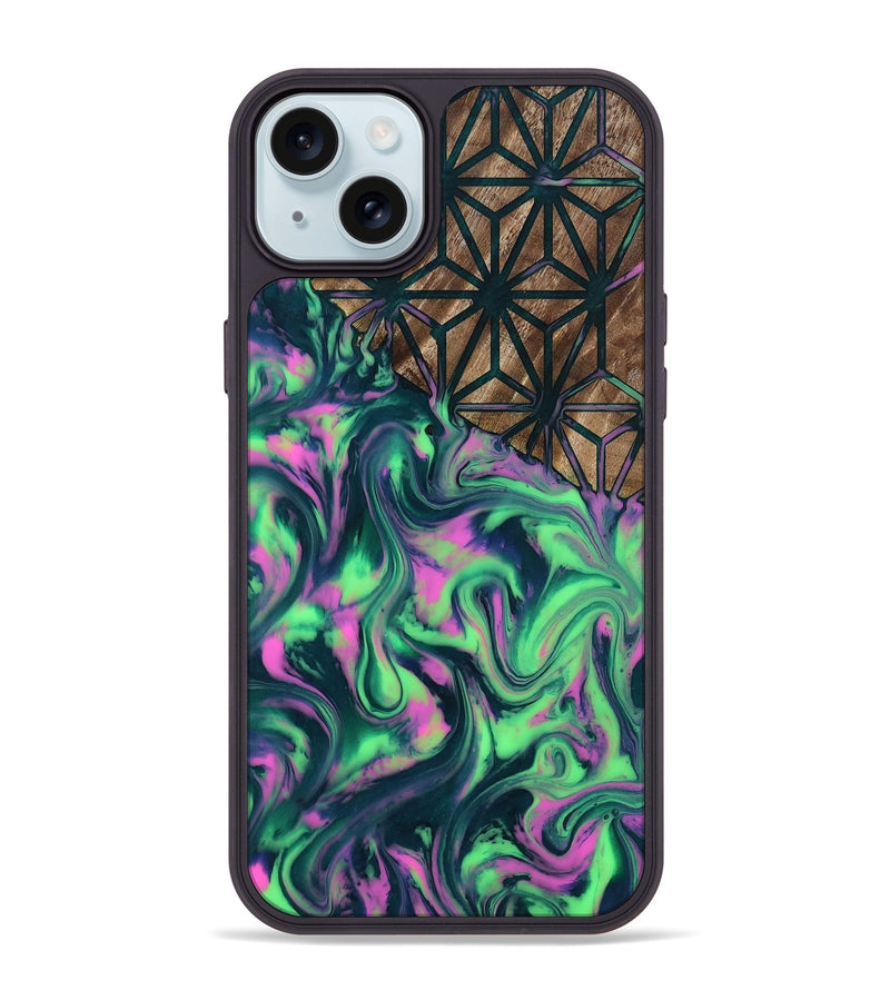 iPhone 15 Plus Wood Phone Case - Stevie (Pattern, 812060)