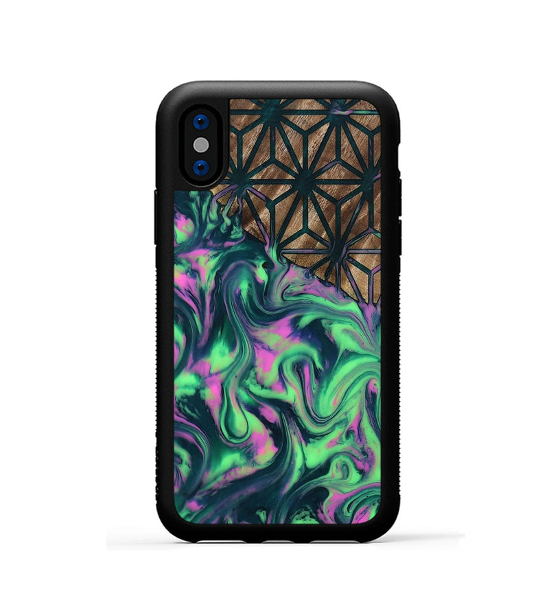iPhone Xs Wood Phone Case - Stevie (Pattern, 812060)