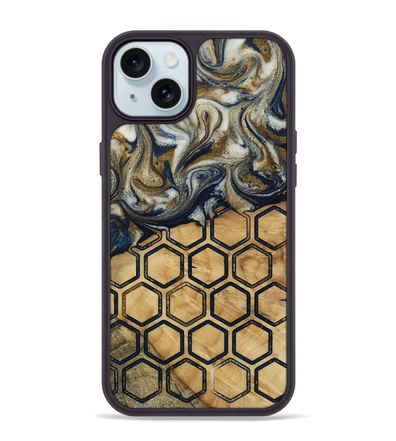 iPhone 15 Plus Wood Phone Case - Shanta (Pattern, 812061)