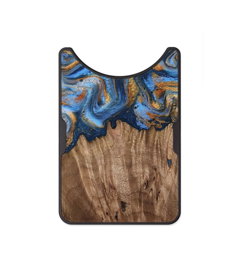 Alloy Wood Wallet - Lillie (Teal & Gold, 812075)