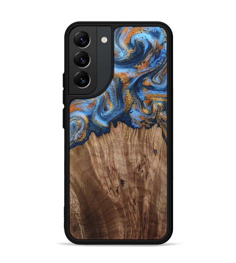 Galaxy S22 Plus Wood Phone Case - Lillie (Teal & Gold, 812075)