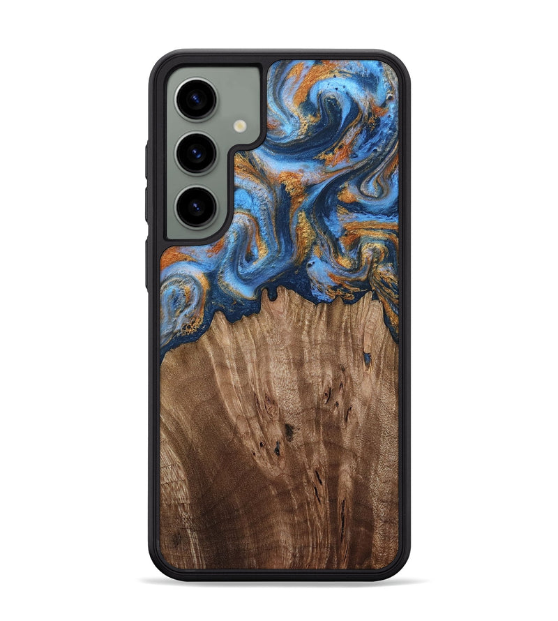 Galaxy S24 Plus Wood Phone Case - Lillie (Teal & Gold, 812075)