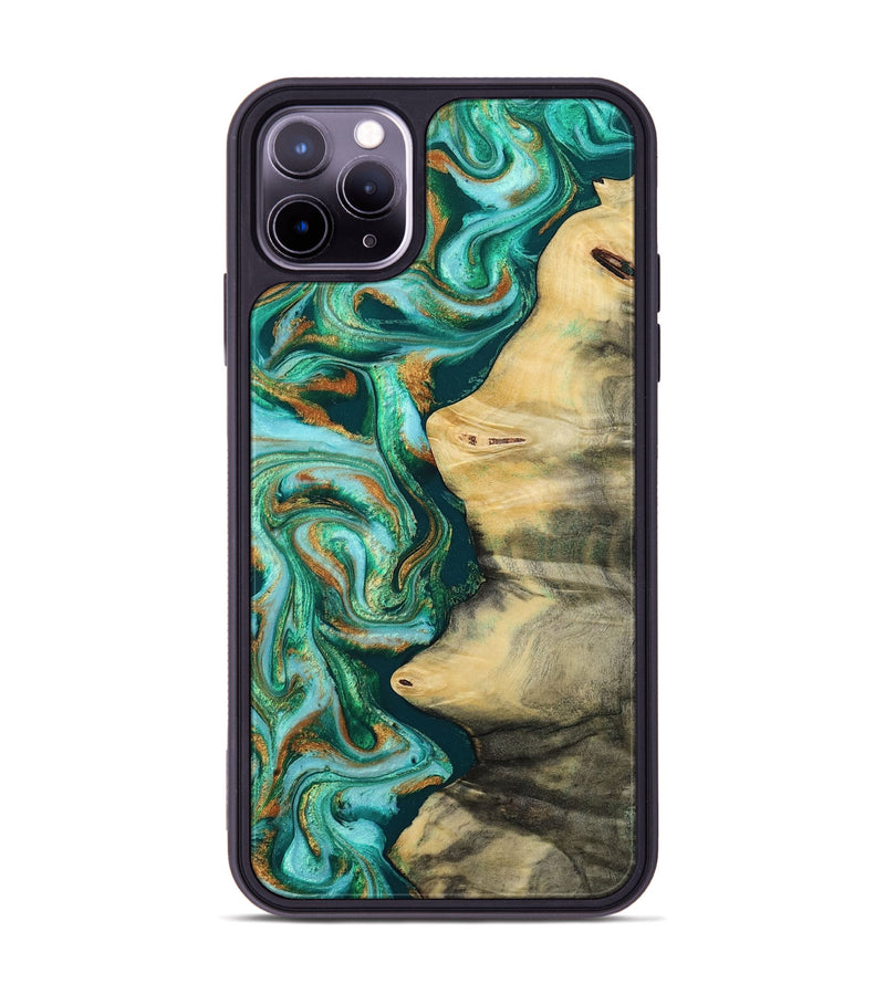 iPhone 11 Pro Max Wood Phone Case - Ainara (Green, 812076)