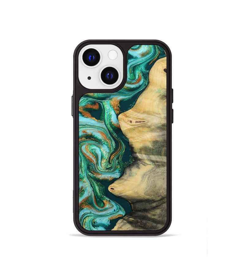 iPhone 13 mini Wood Phone Case - Ainara (Green, 812076)
