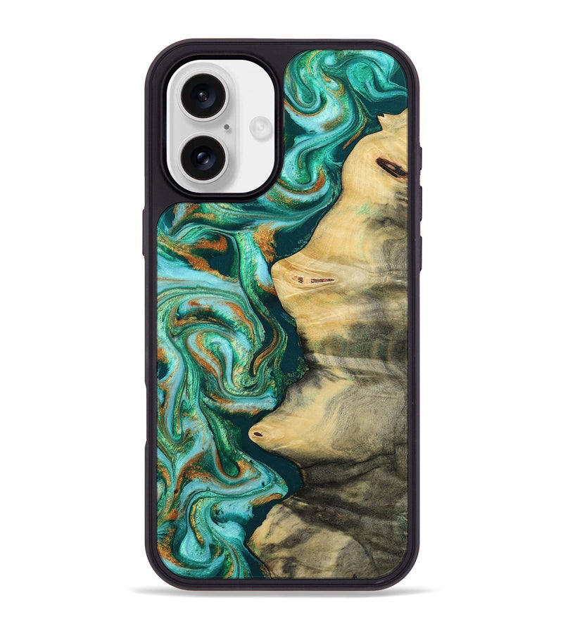 iPhone 16 Plus Wood Phone Case - Ainara (Green, 812076)