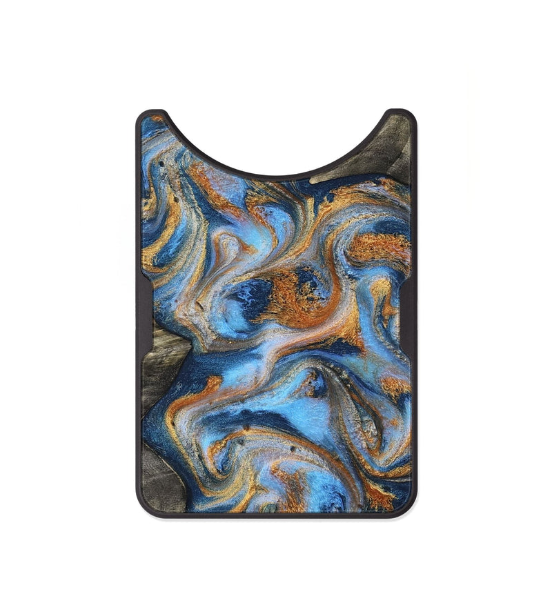 Alloy Wood Wallet - Emily (Teal & Gold, 812077)