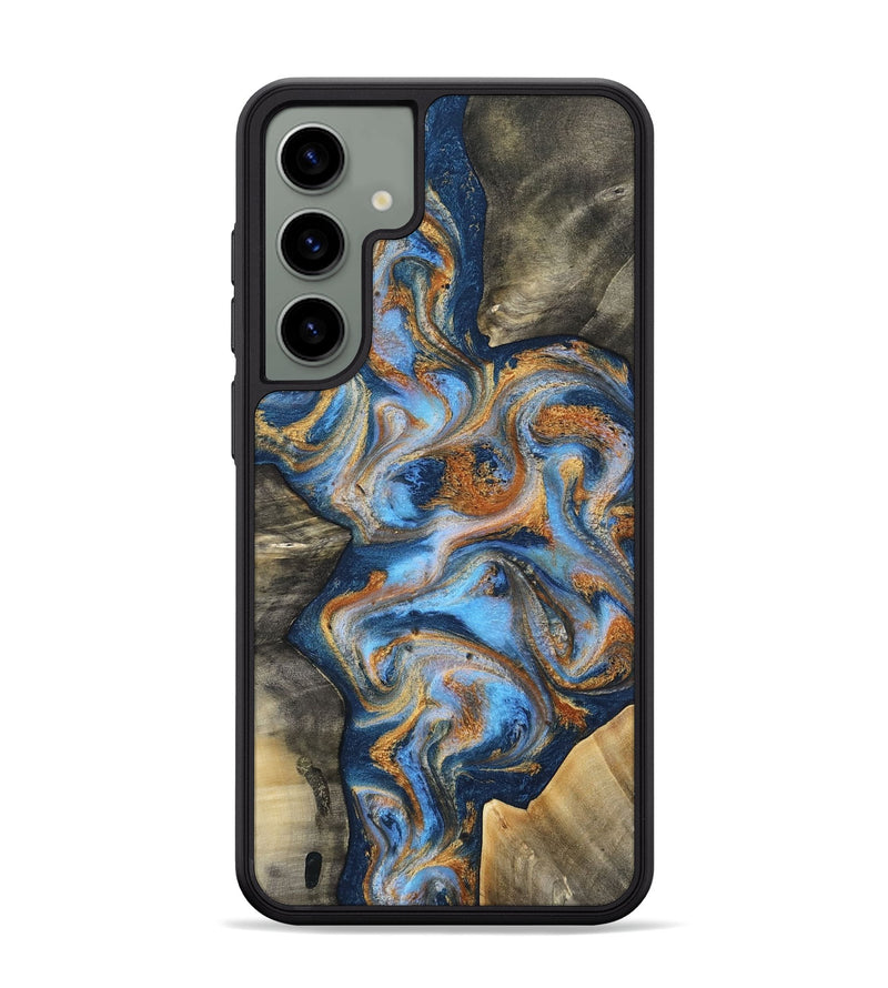 Galaxy S24 Plus Wood Phone Case - Emily (Teal & Gold, 812077)