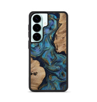 Galaxy S26 Wood Phone Case - Yael (Teal & Gold, 812095)