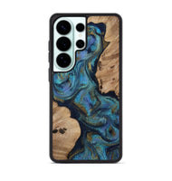 Galaxy S26 Ultra Wood Phone Case - Yael (Teal & Gold, 812095)