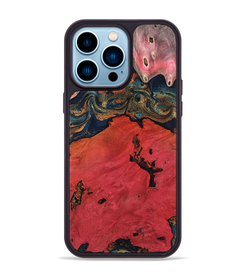 iPhone 14 Pro Max Wood Phone Case - Clark (Red, 812096)