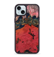 iPhone 15 Plus Wood Phone Case - Clark (Red, 812096)