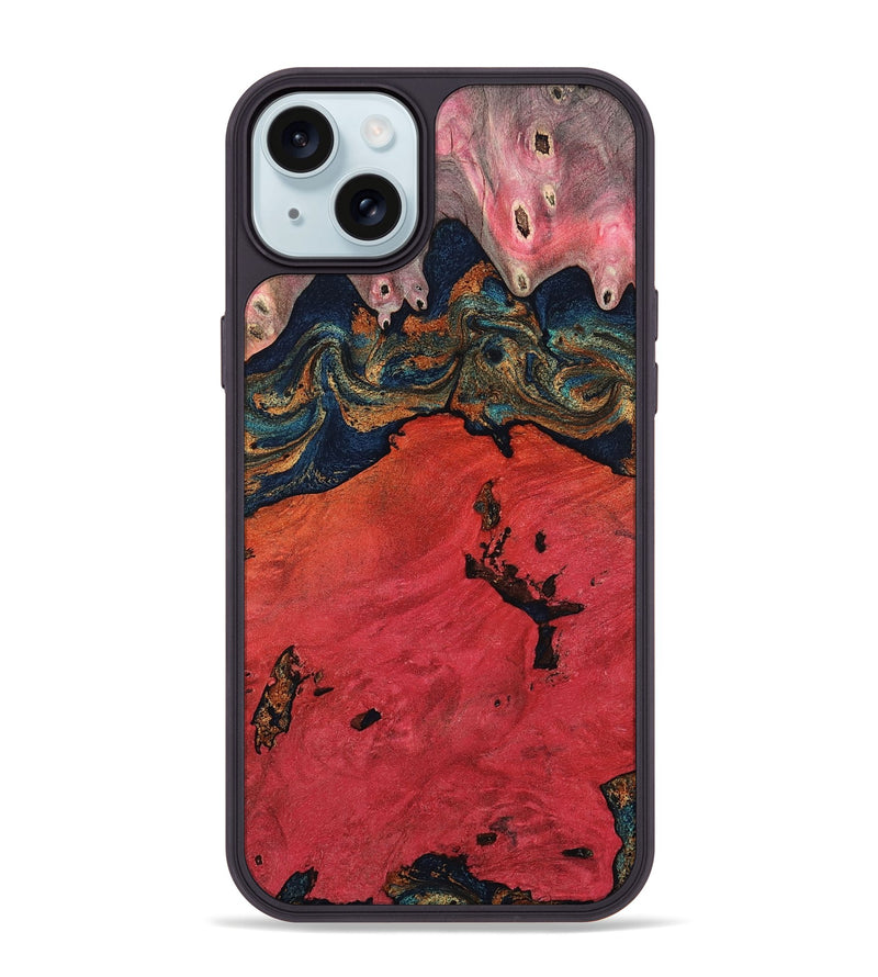 iPhone 15 Plus Wood Phone Case - Clark (Red, 812096)