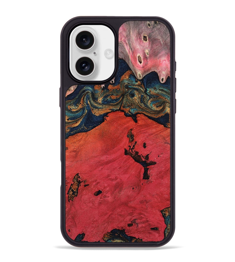 iPhone 16 Plus Wood Phone Case - Clark (Red, 812096)