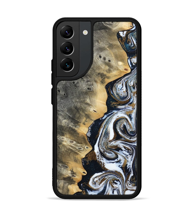 Galaxy S22 Plus Wood Phone Case - Saige (Black & White, 812097)