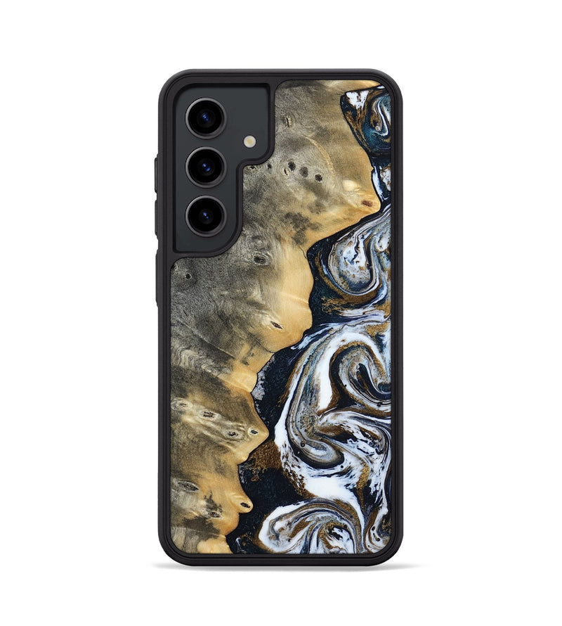 Galaxy S24 Wood Phone Case - Saige (Black & White, 812097)