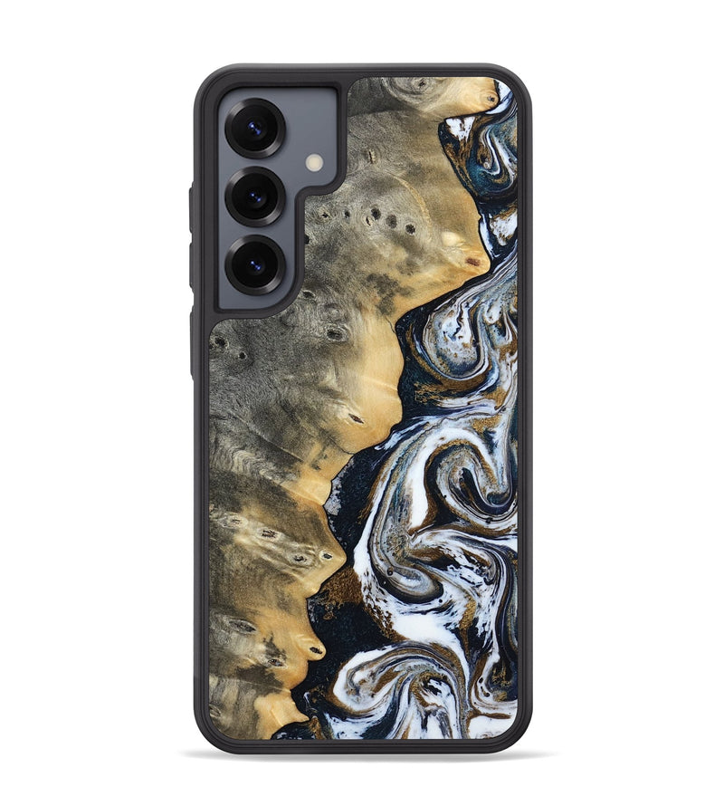 Galaxy S25 Plus Wood Phone Case - Saige (Black & White, 812097)